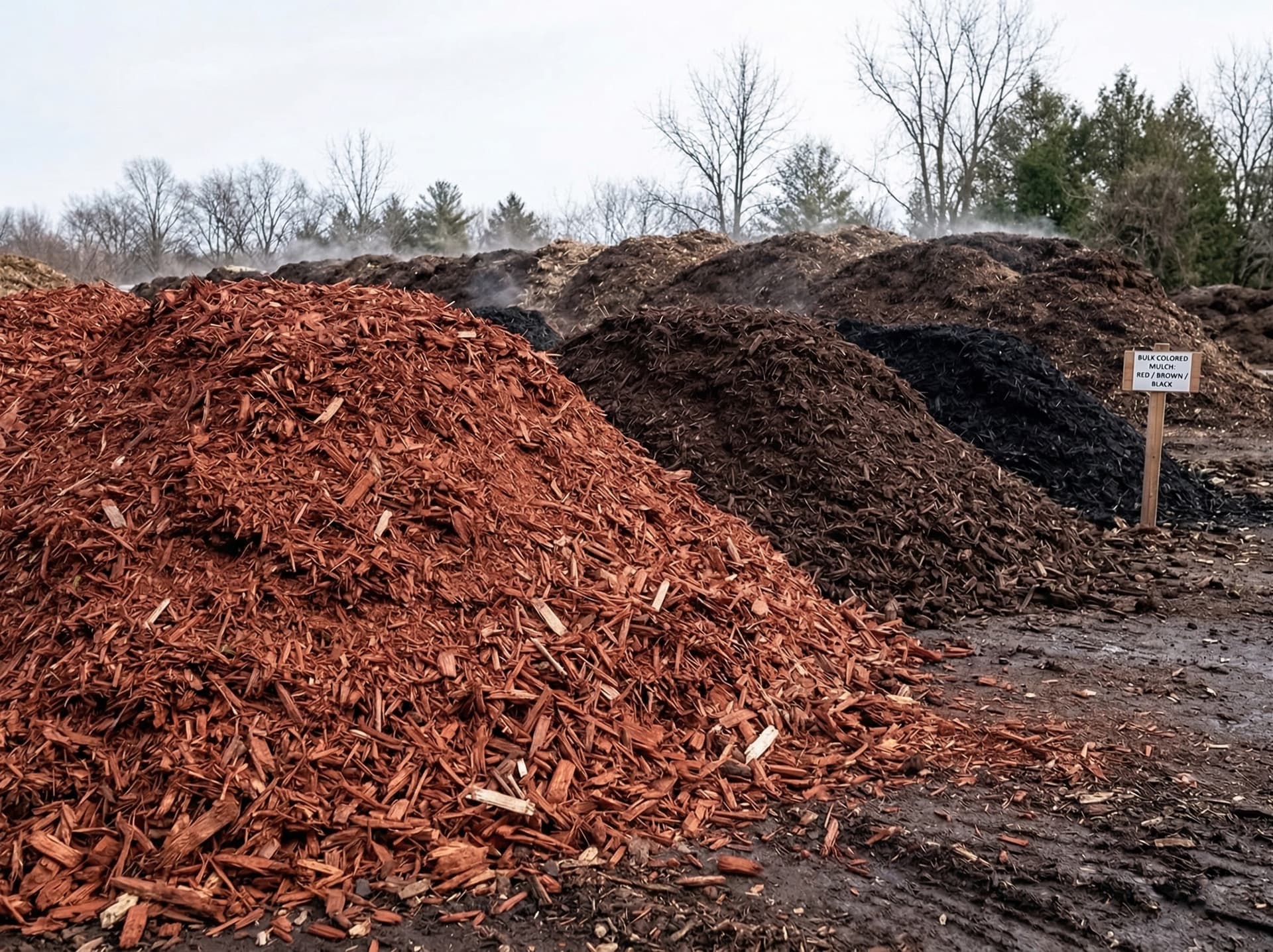 Colored Mulch from Monticello Mulch in Palmyra, VA